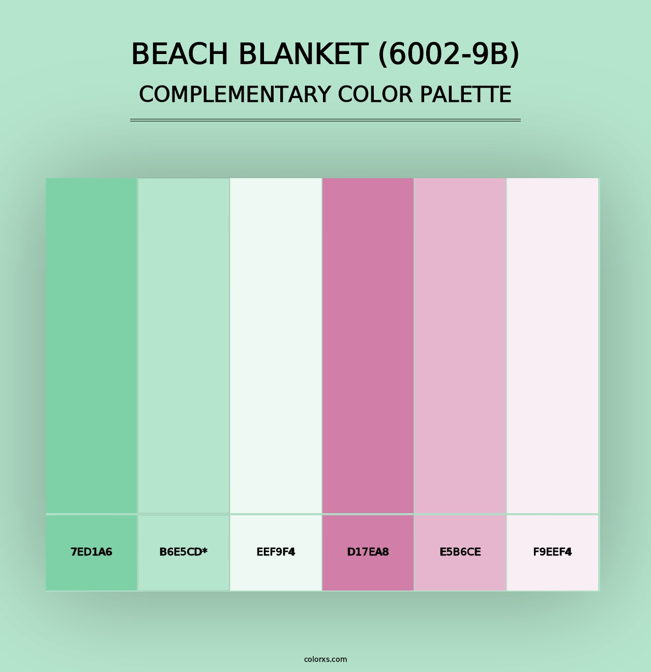 Beach Blanket (6002-9B) - Complementary Color Palette