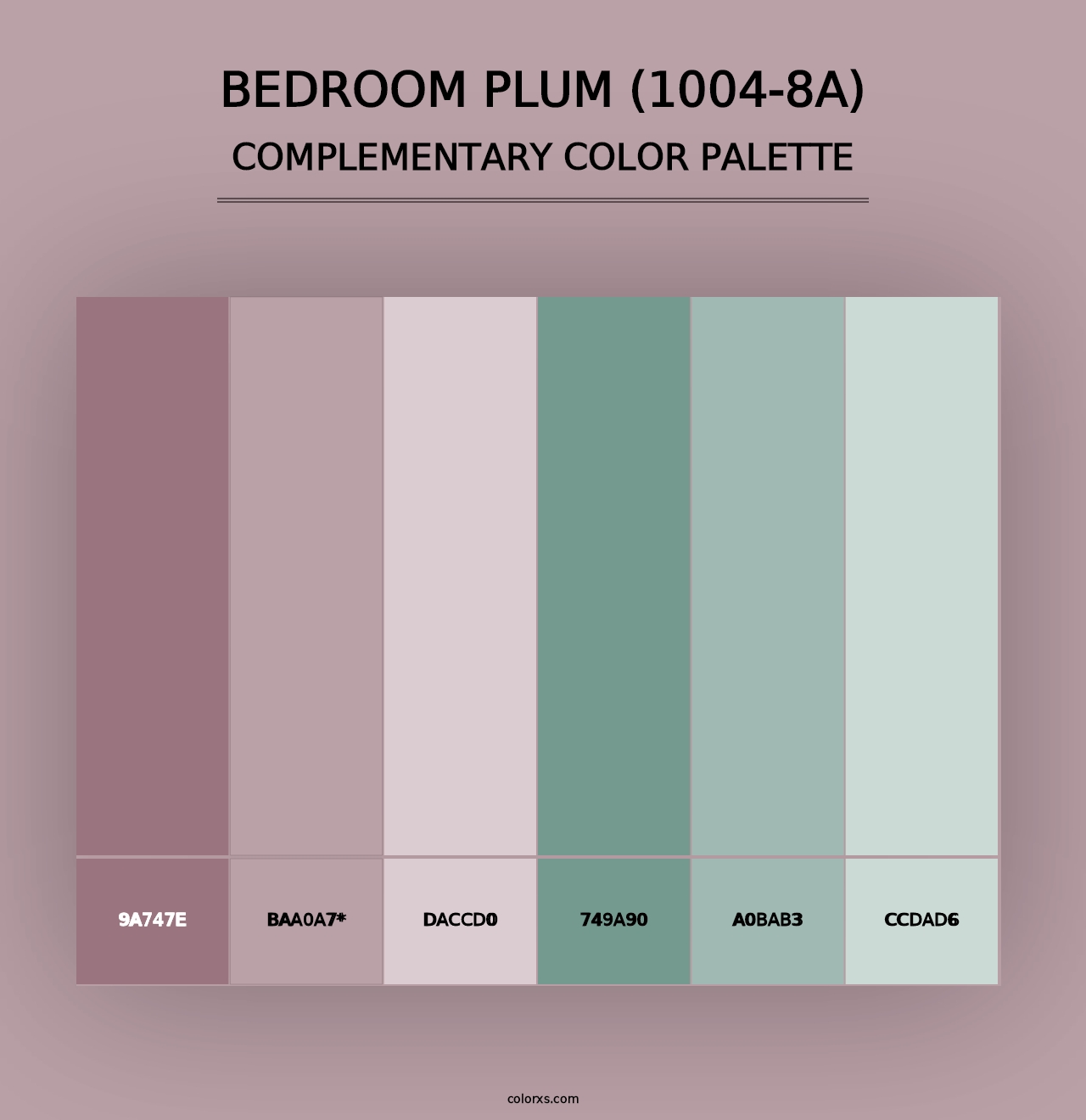 Bedroom Plum (1004-8A) - Complementary Color Palette