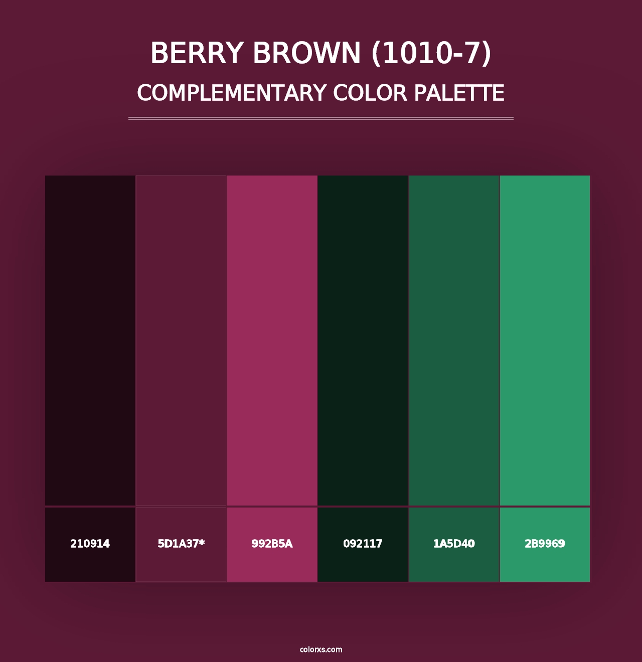 Berry Brown (1010-7) - Complementary Color Palette