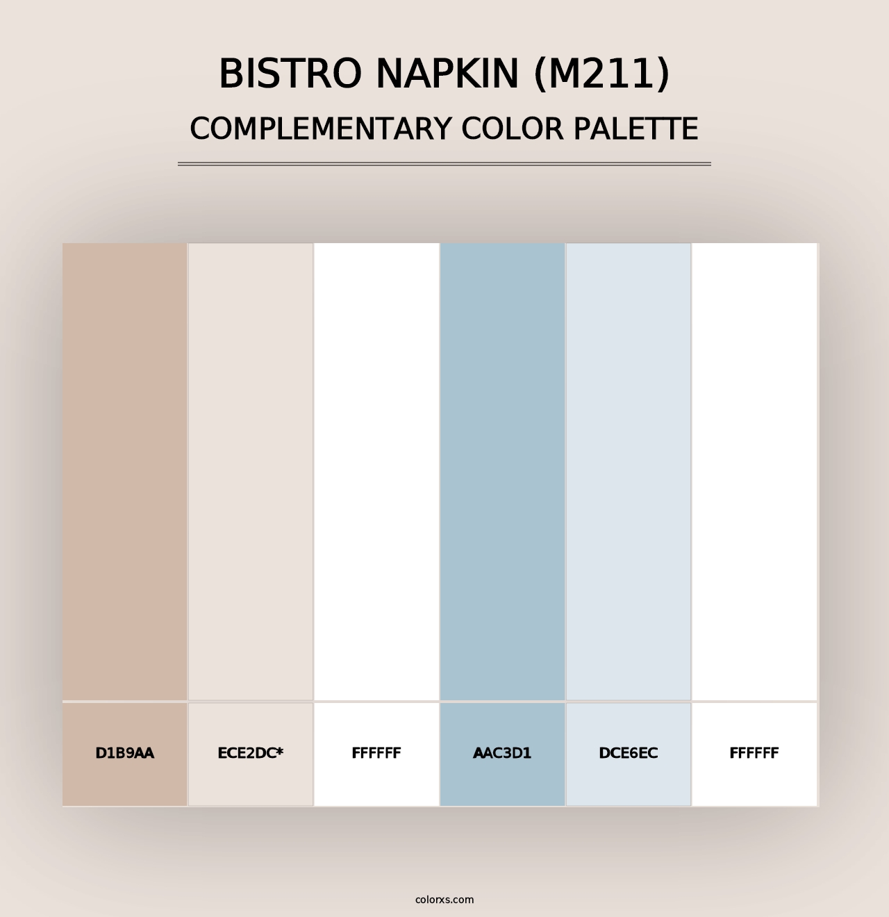 Bistro Napkin (M211) - Complementary Color Palette