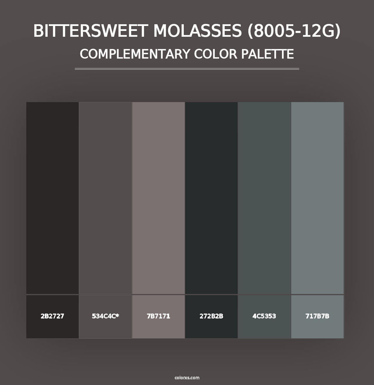 Bittersweet Molasses (8005-12G) - Complementary Color Palette