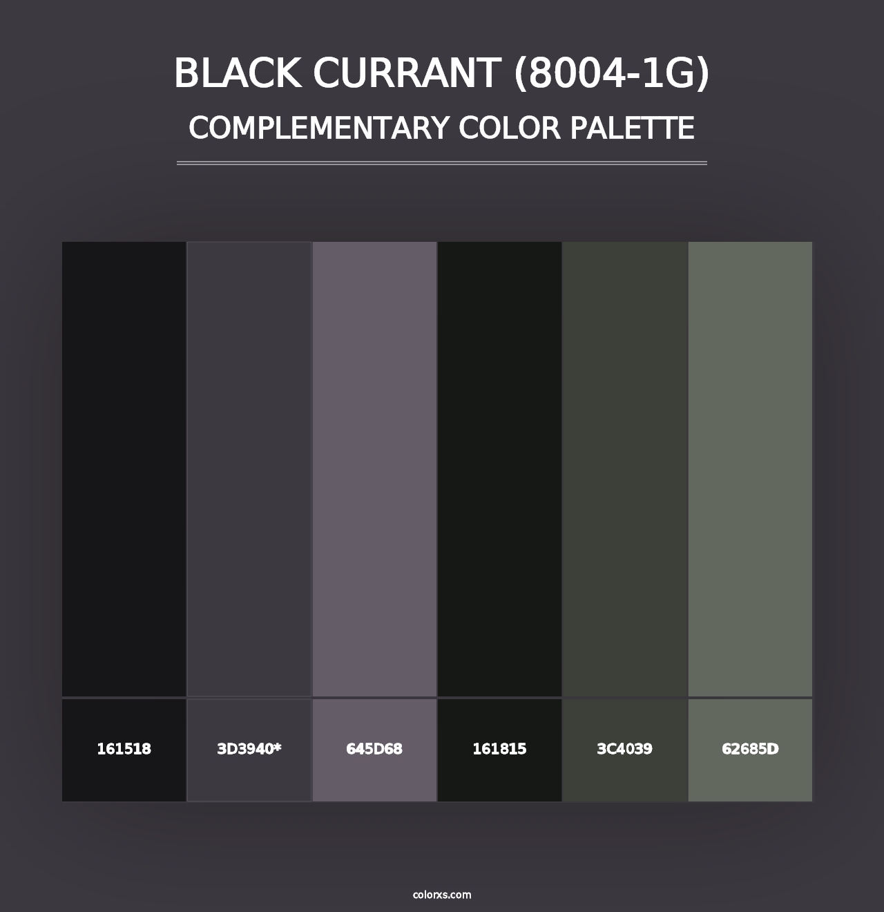 Black Currant (8004-1G) - Complementary Color Palette