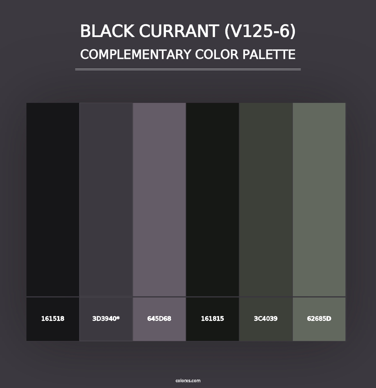 Black Currant (V125-6) - Complementary Color Palette