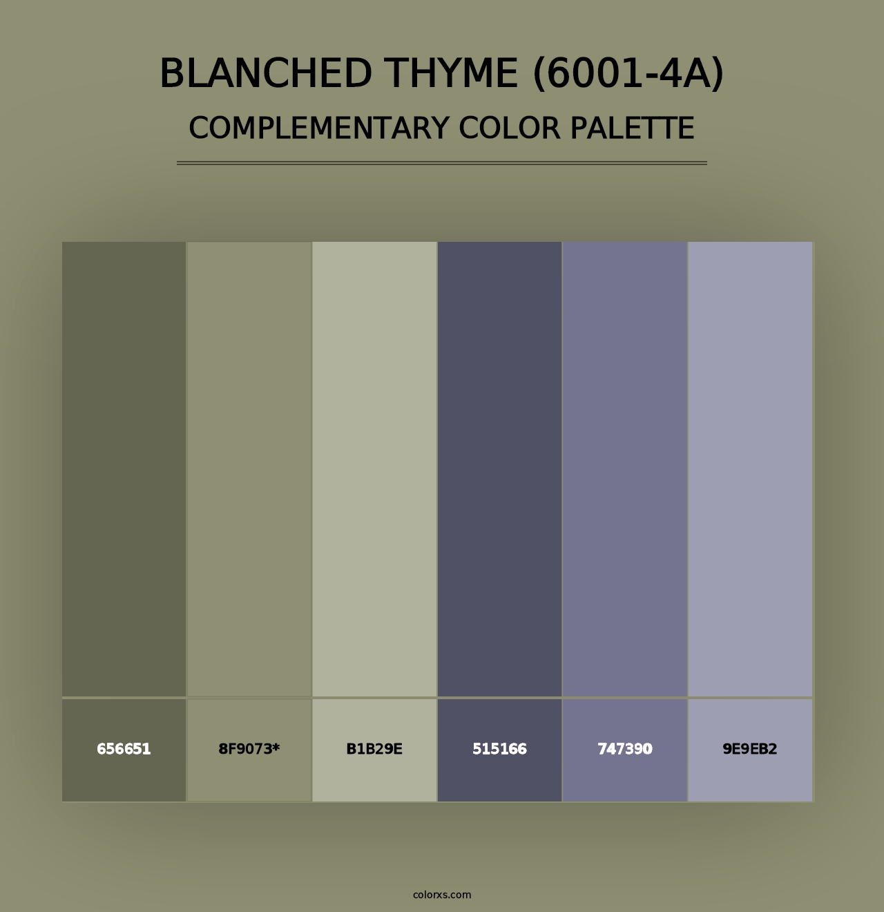 Blanched Thyme (6001-4A) - Complementary Color Palette