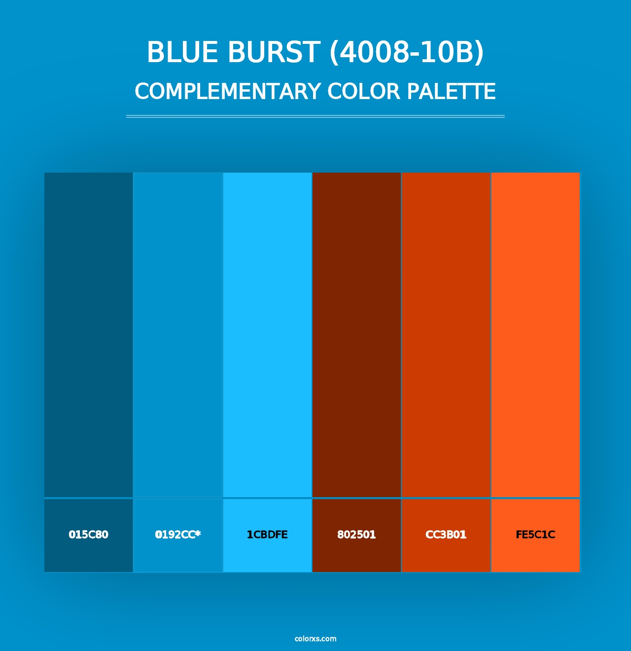 Blue Burst (4008-10B) - Complementary Color Palette