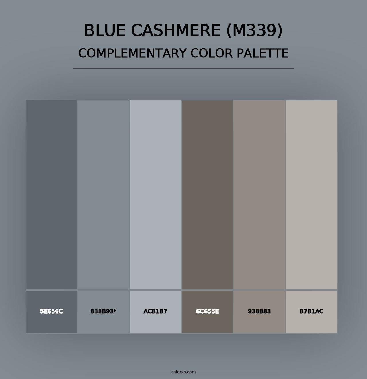 Blue Cashmere (M339) - Complementary Color Palette