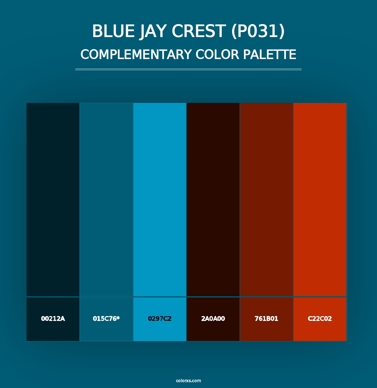 Blue Jay Crest (P031) - Complementary Color Palette