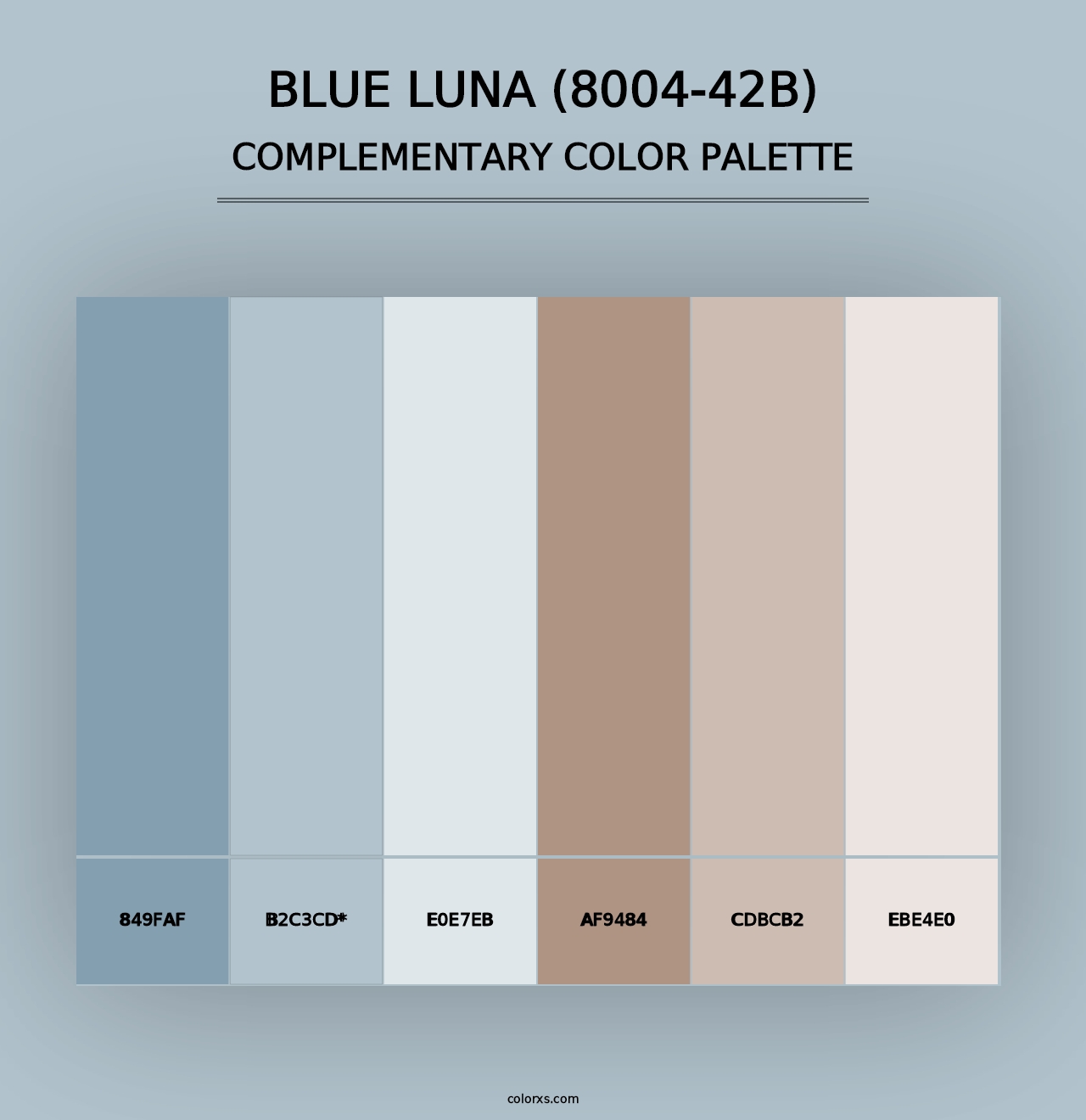 Blue Luna (8004-42B) - Complementary Color Palette