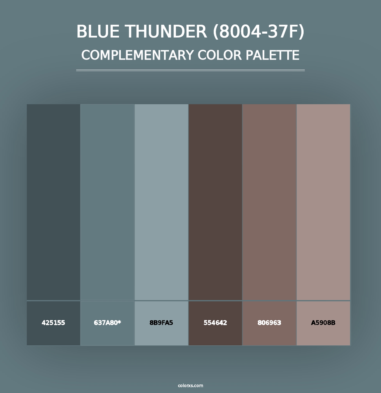 Blue Thunder (8004-37F) - Complementary Color Palette