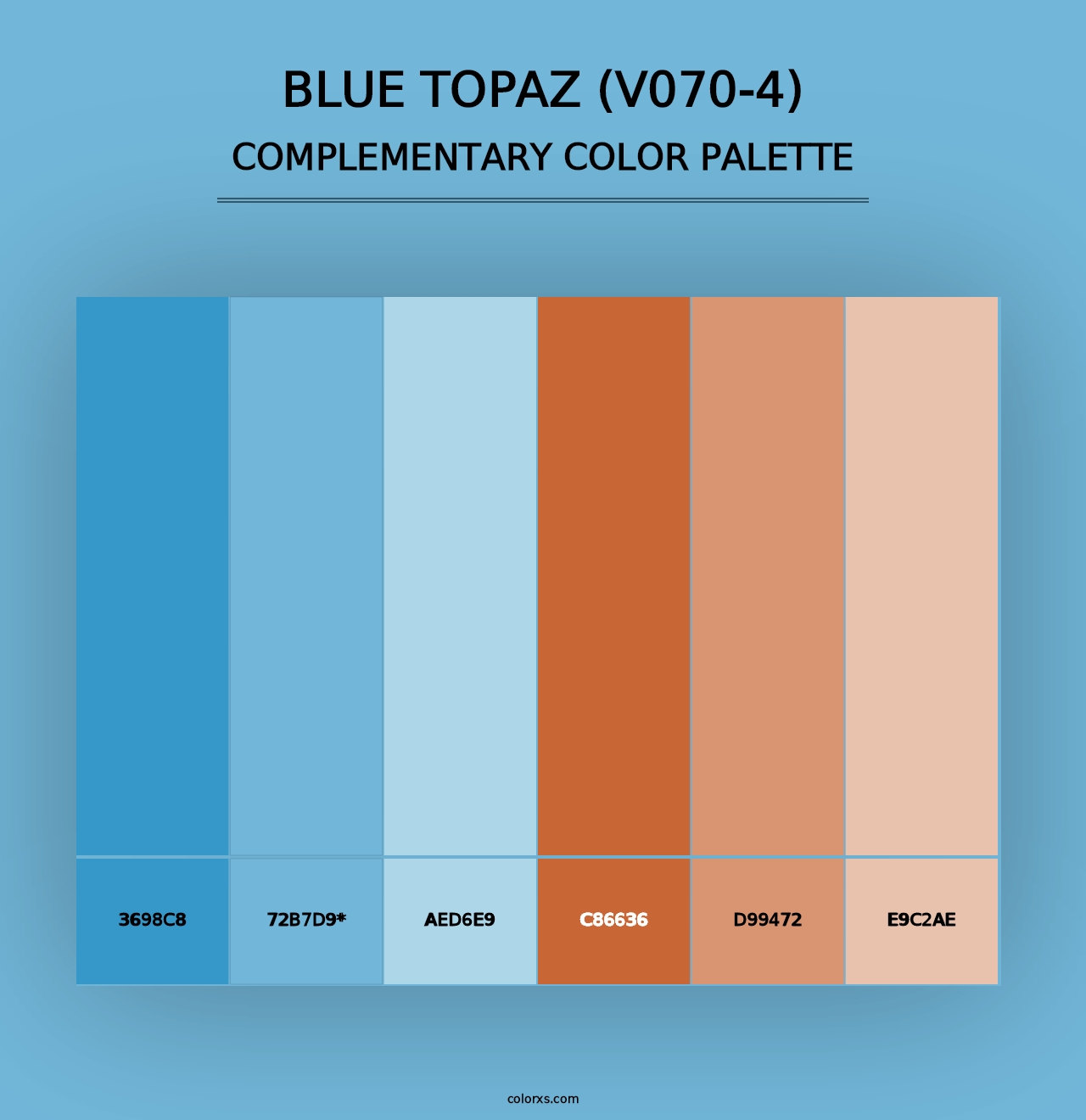 Blue Topaz (V070-4) - Complementary Color Palette