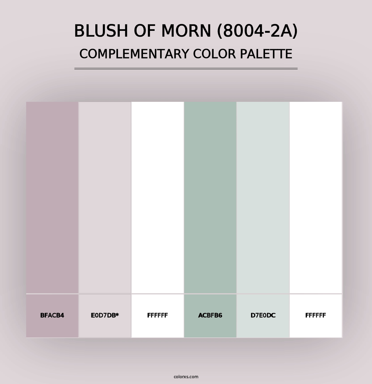 Blush of Morn (8004-2A) - Complementary Color Palette