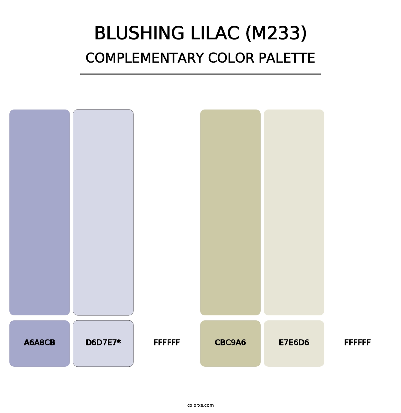 Blushing Lilac (M233) - Complementary Color Palette