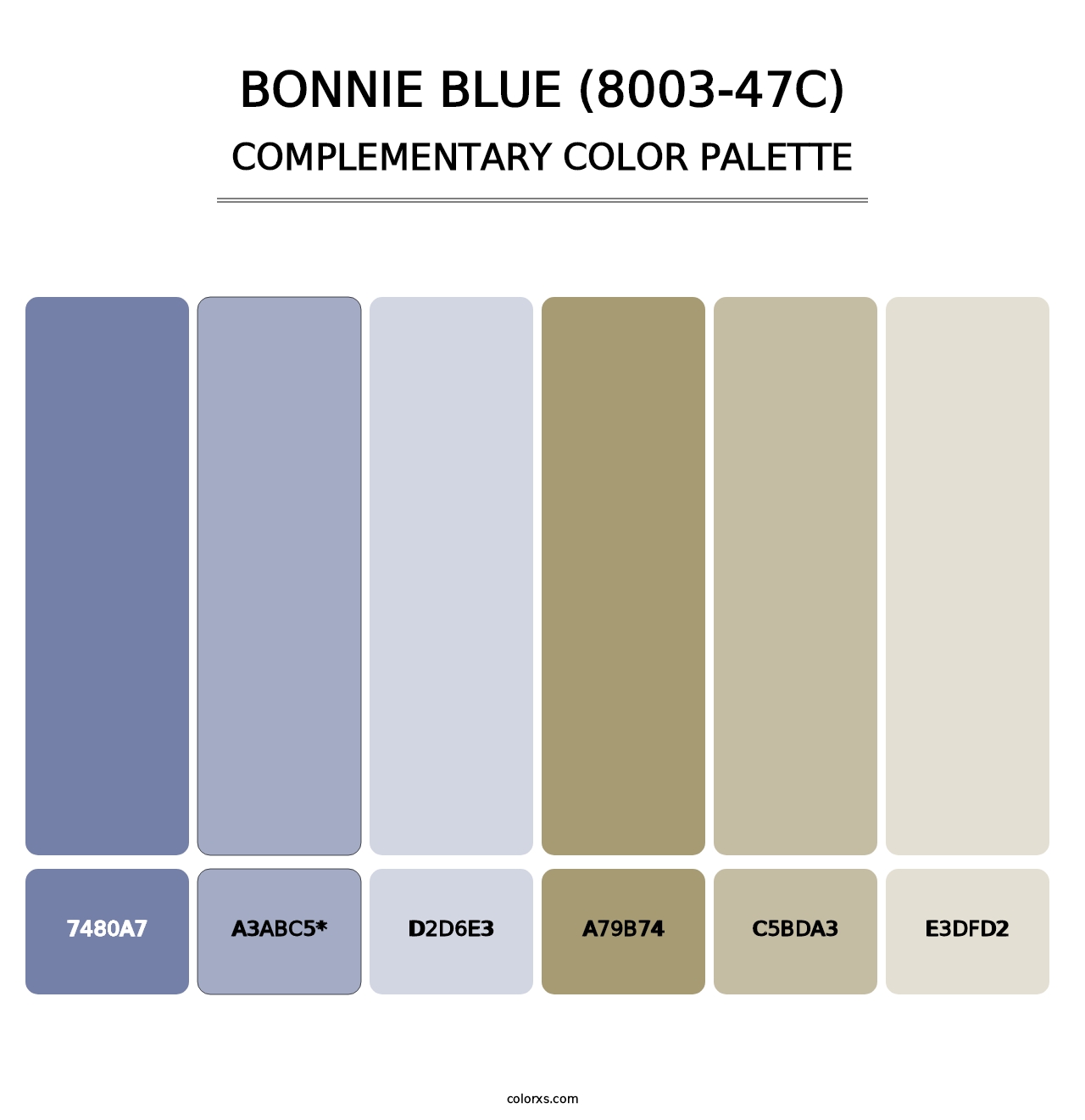 Bonnie Blue (8003-47C) - Complementary Color Palette