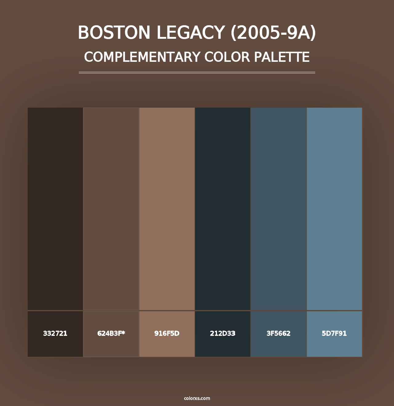 Boston Legacy (2005-9A) - Complementary Color Palette