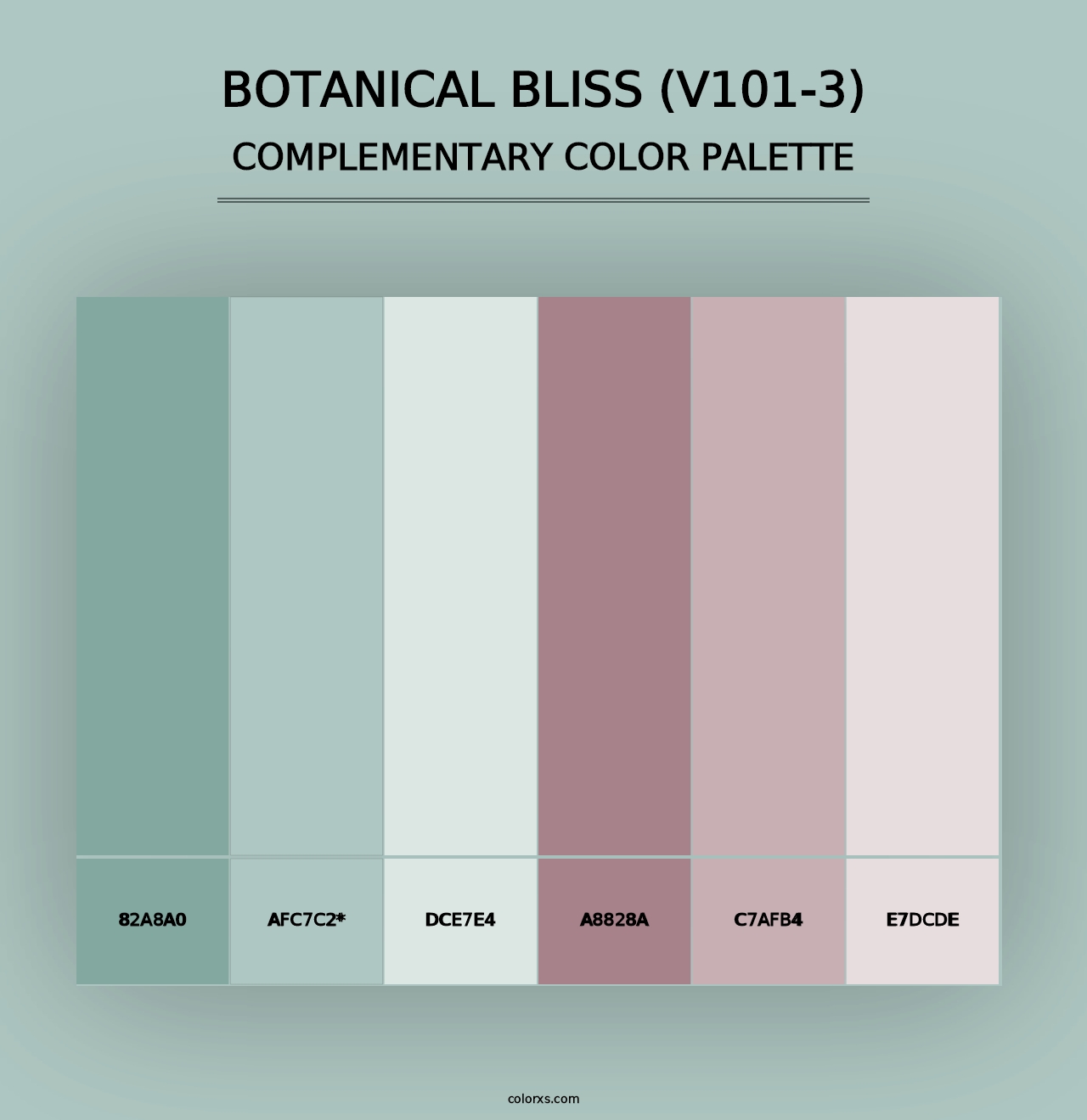 Botanical Bliss (V101-3) - Complementary Color Palette