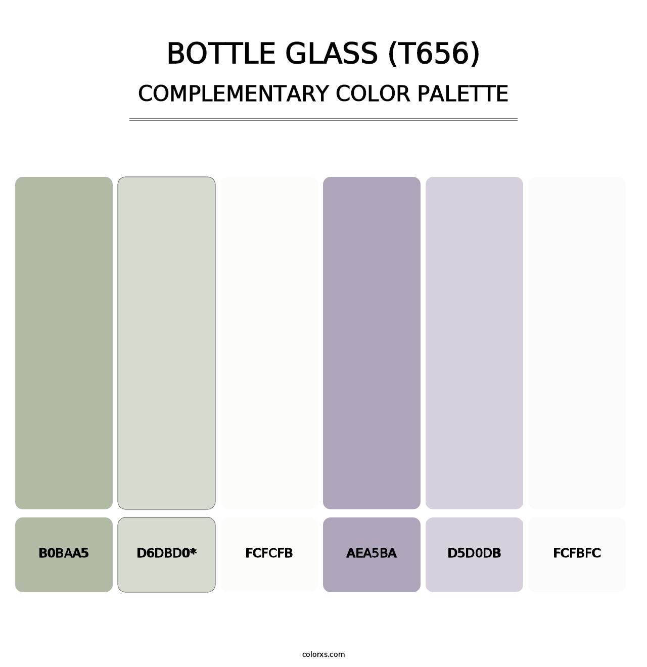 Bottle Glass (T656) - Complementary Color Palette