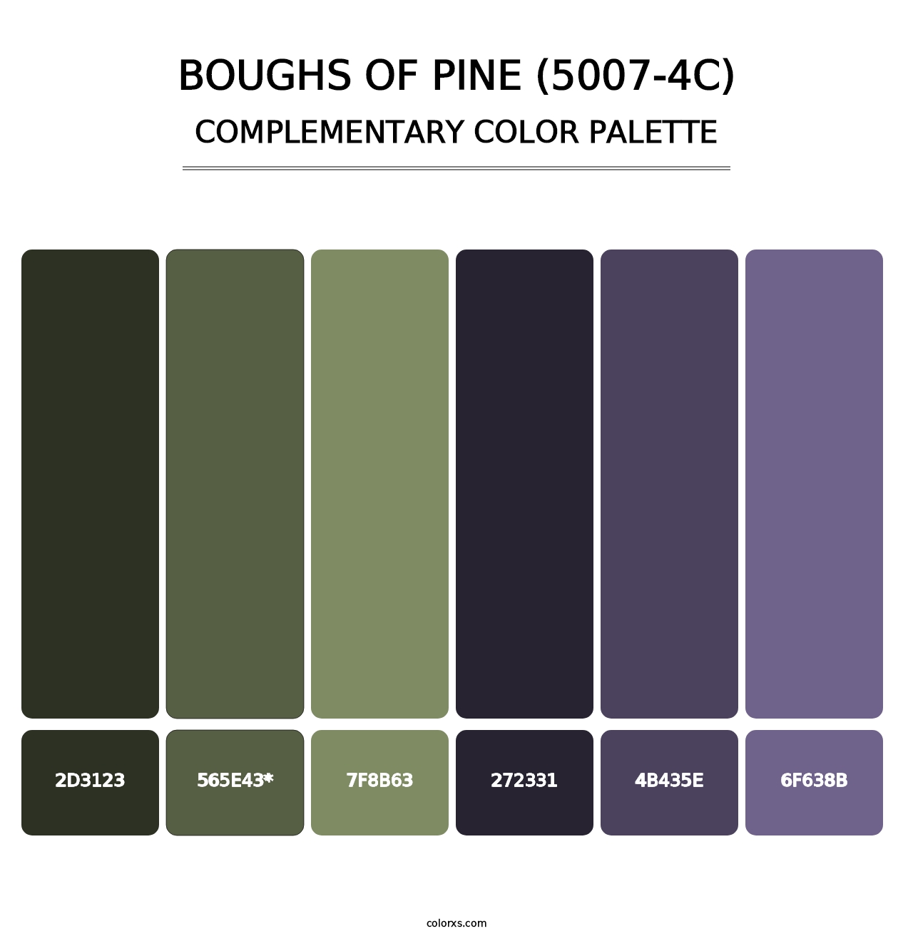 Boughs of Pine (5007-4C) - Complementary Color Palette