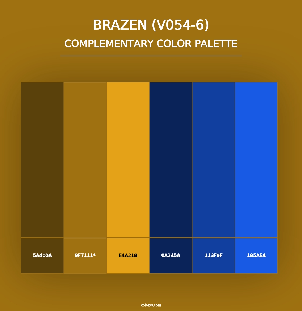 Brazen (V054-6) - Complementary Color Palette