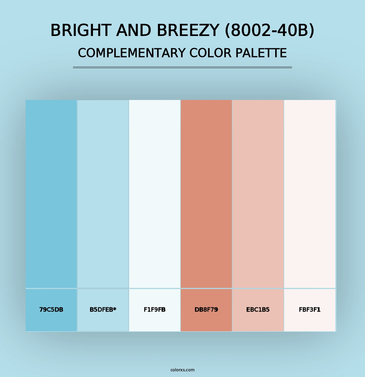 Bright and Breezy (8002-40B) - Complementary Color Palette