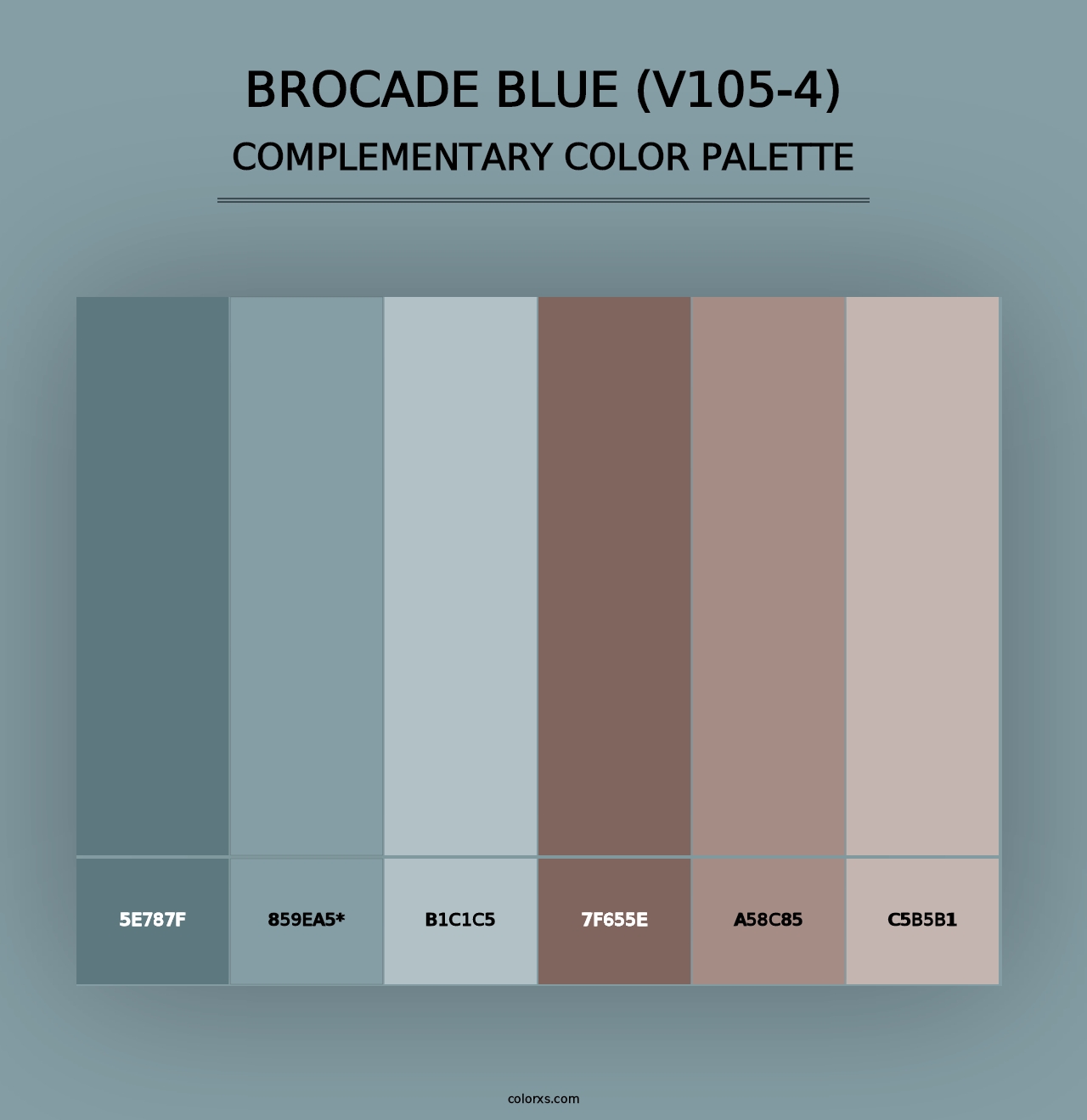 Brocade Blue (V105-4) - Complementary Color Palette