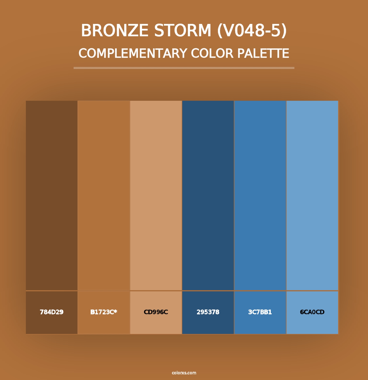 Bronze Storm (V048-5) - Complementary Color Palette