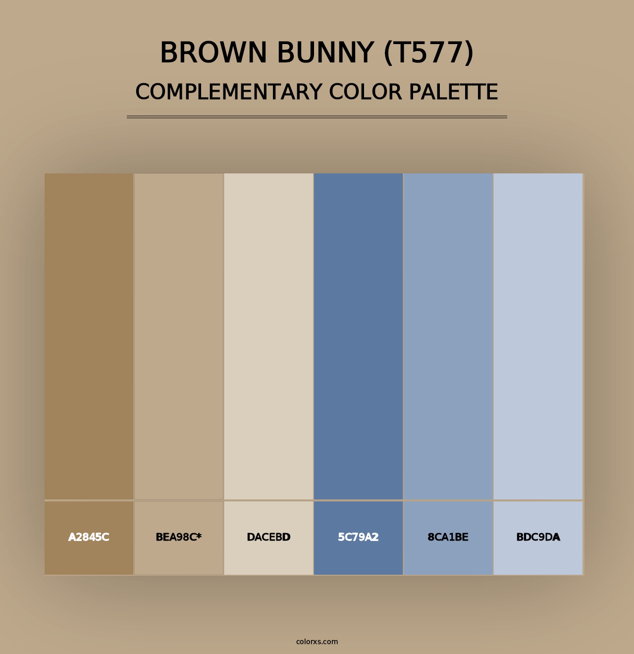 Brown Bunny (T577) - Complementary Color Palette