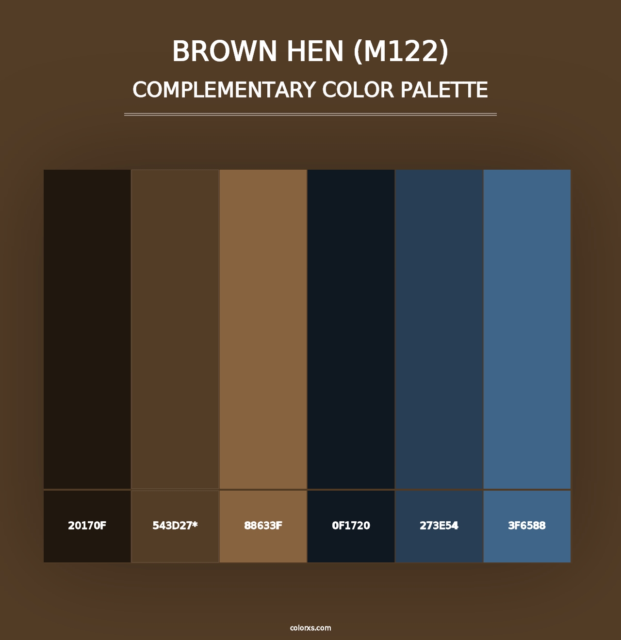 Brown Hen (M122) - Complementary Color Palette