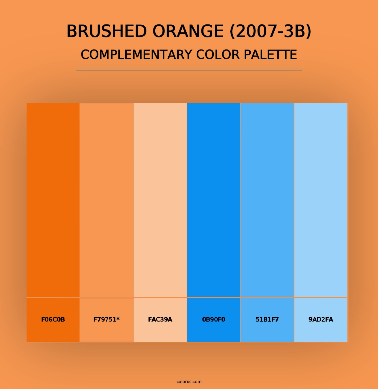 Brushed Orange (2007-3B) - Complementary Color Palette