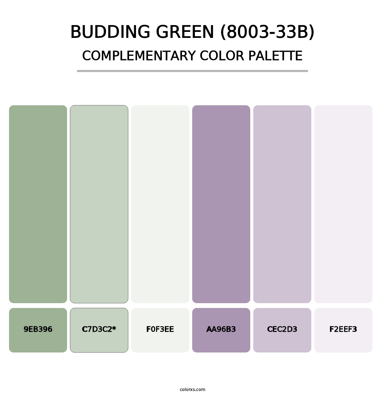 Budding Green (8003-33B) - Complementary Color Palette