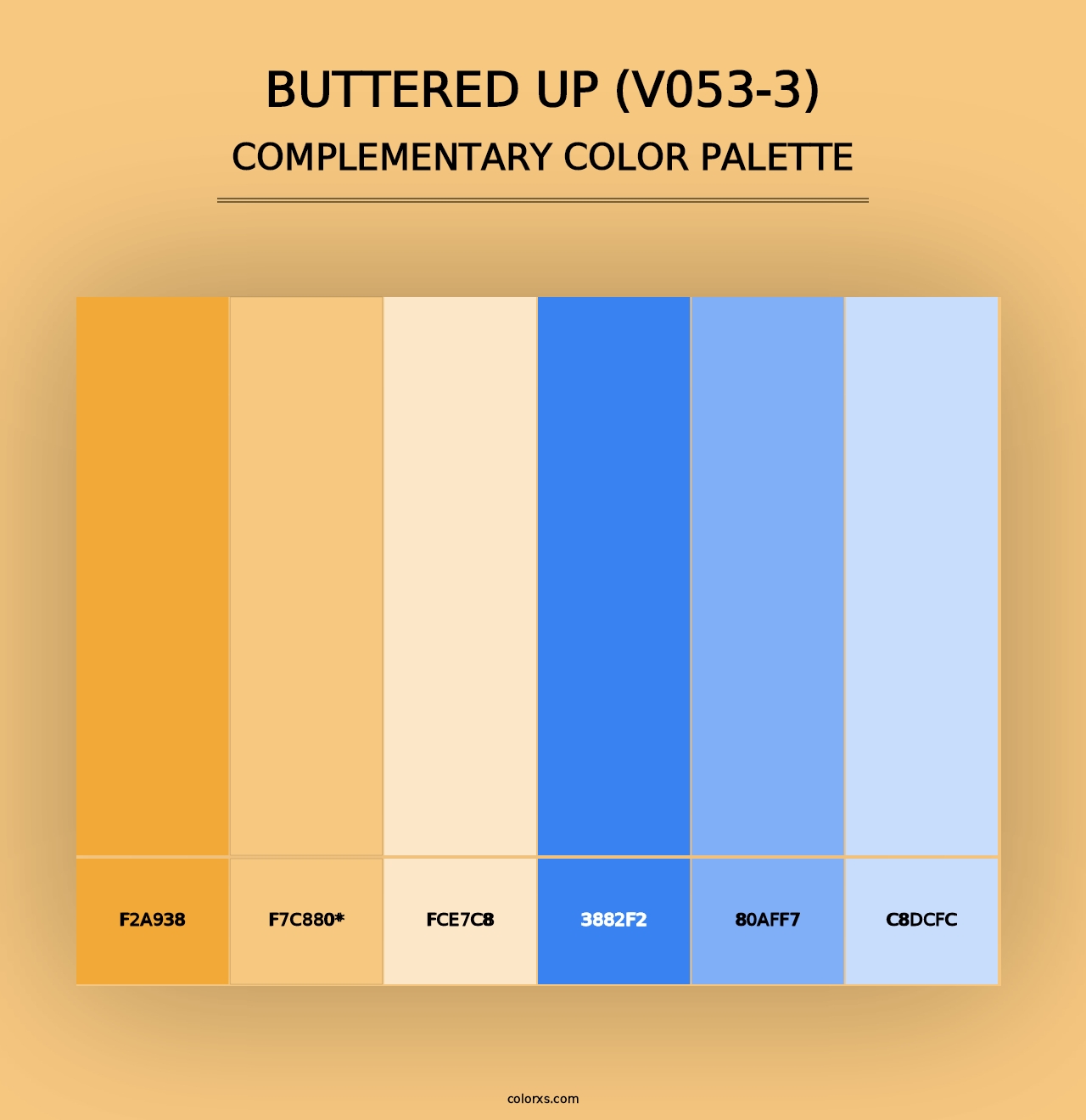 Buttered Up (V053-3) - Complementary Color Palette