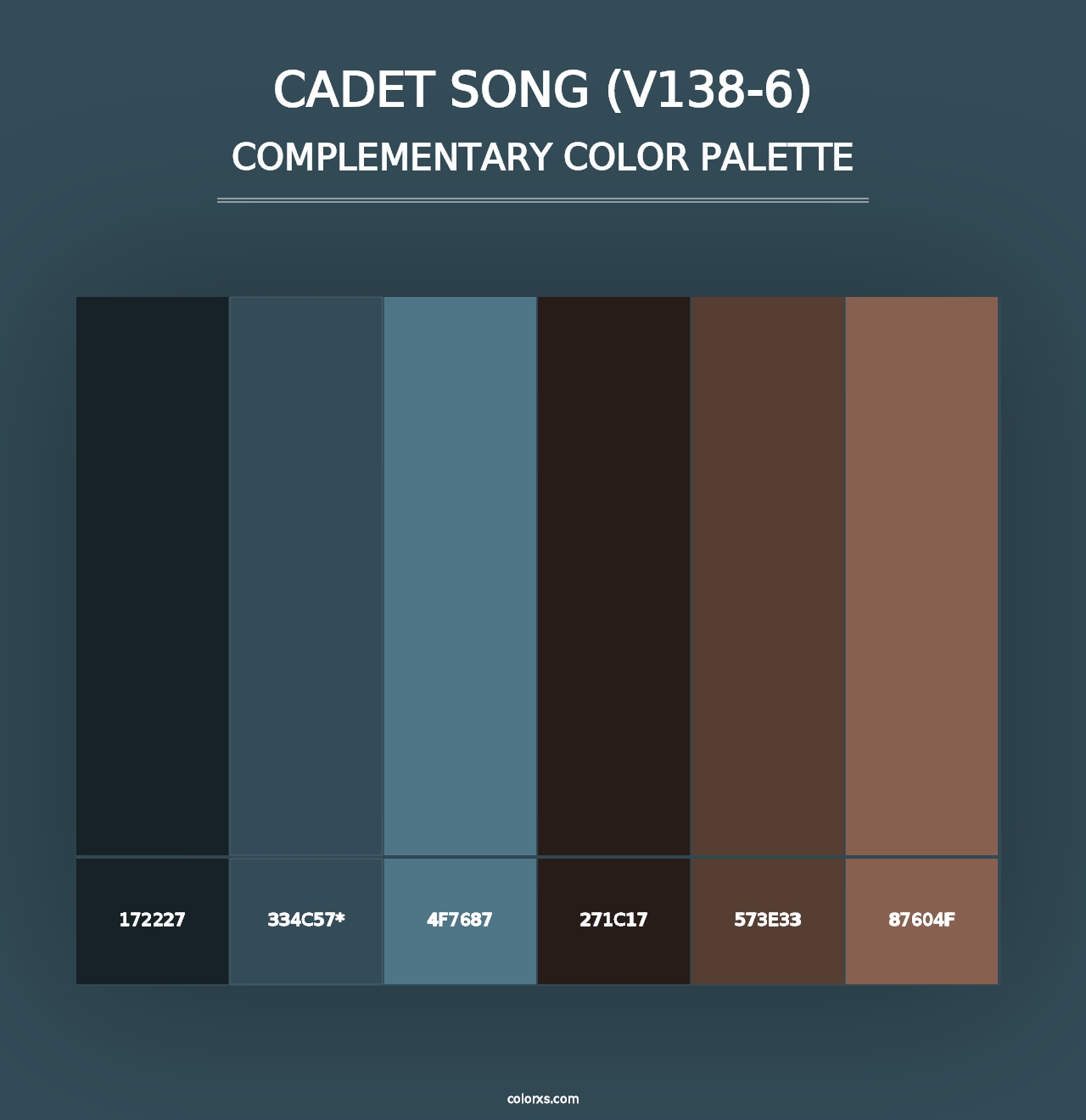 Cadet Song (V138-6) - Complementary Color Palette