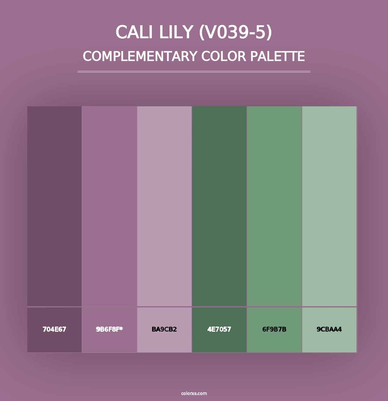 Cali Lily (V039-5) - Complementary Color Palette