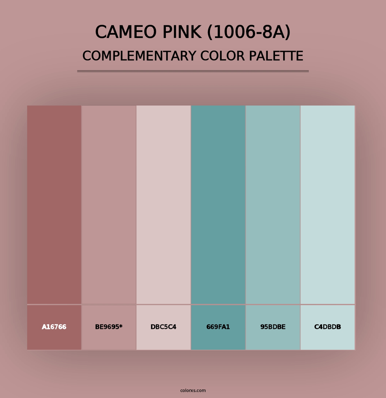 Cameo Pink (1006-8A) - Complementary Color Palette