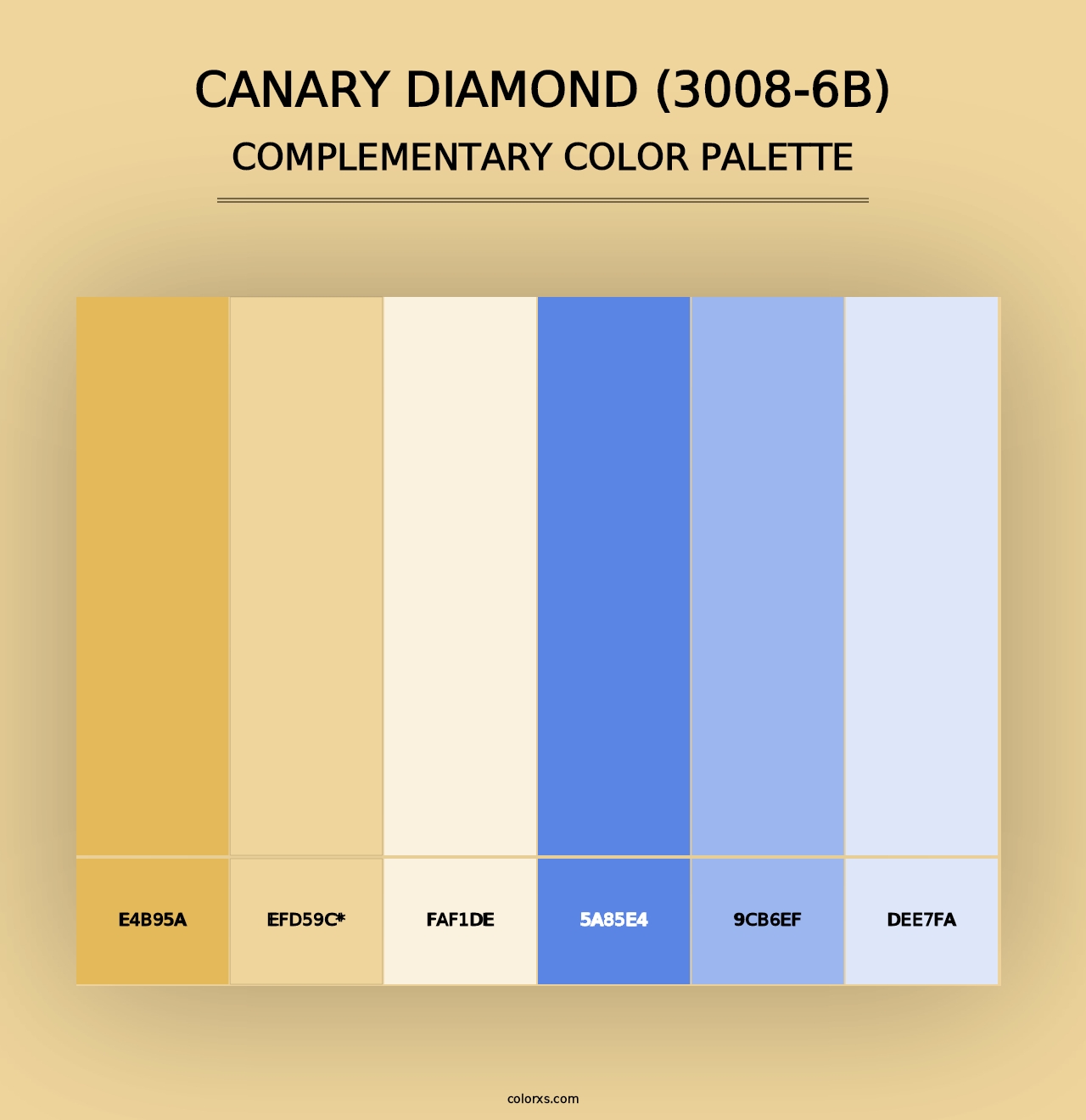 Canary Diamond (3008-6B) - Complementary Color Palette