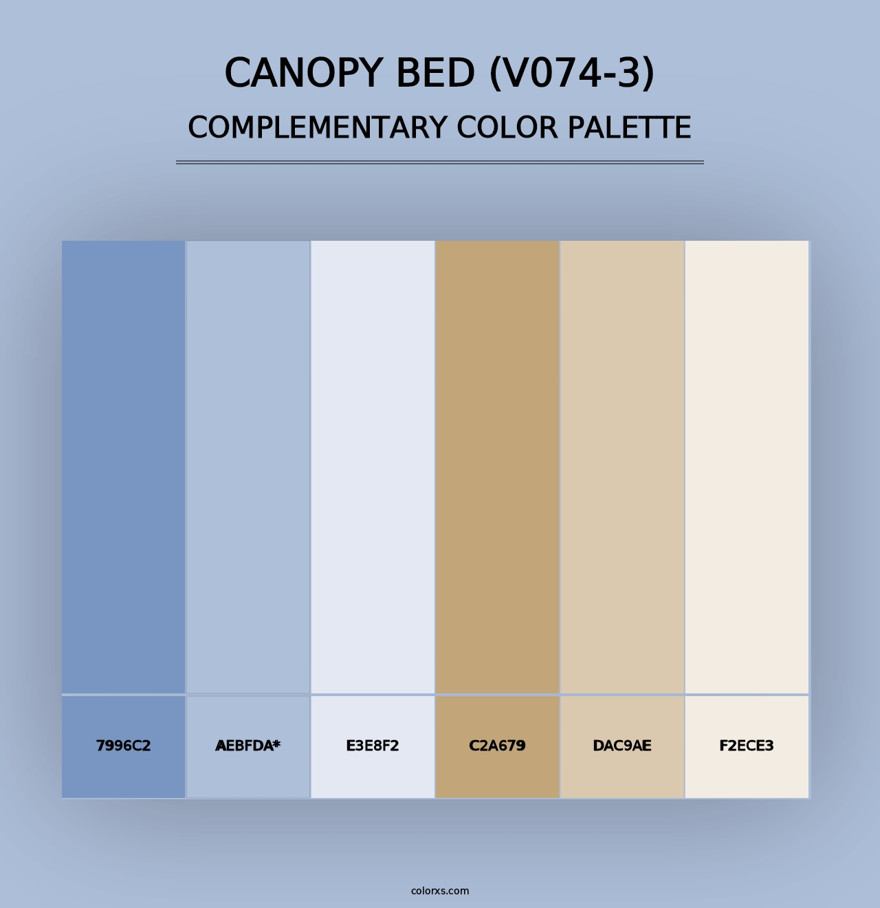 Canopy Bed (V074-3) - Complementary Color Palette