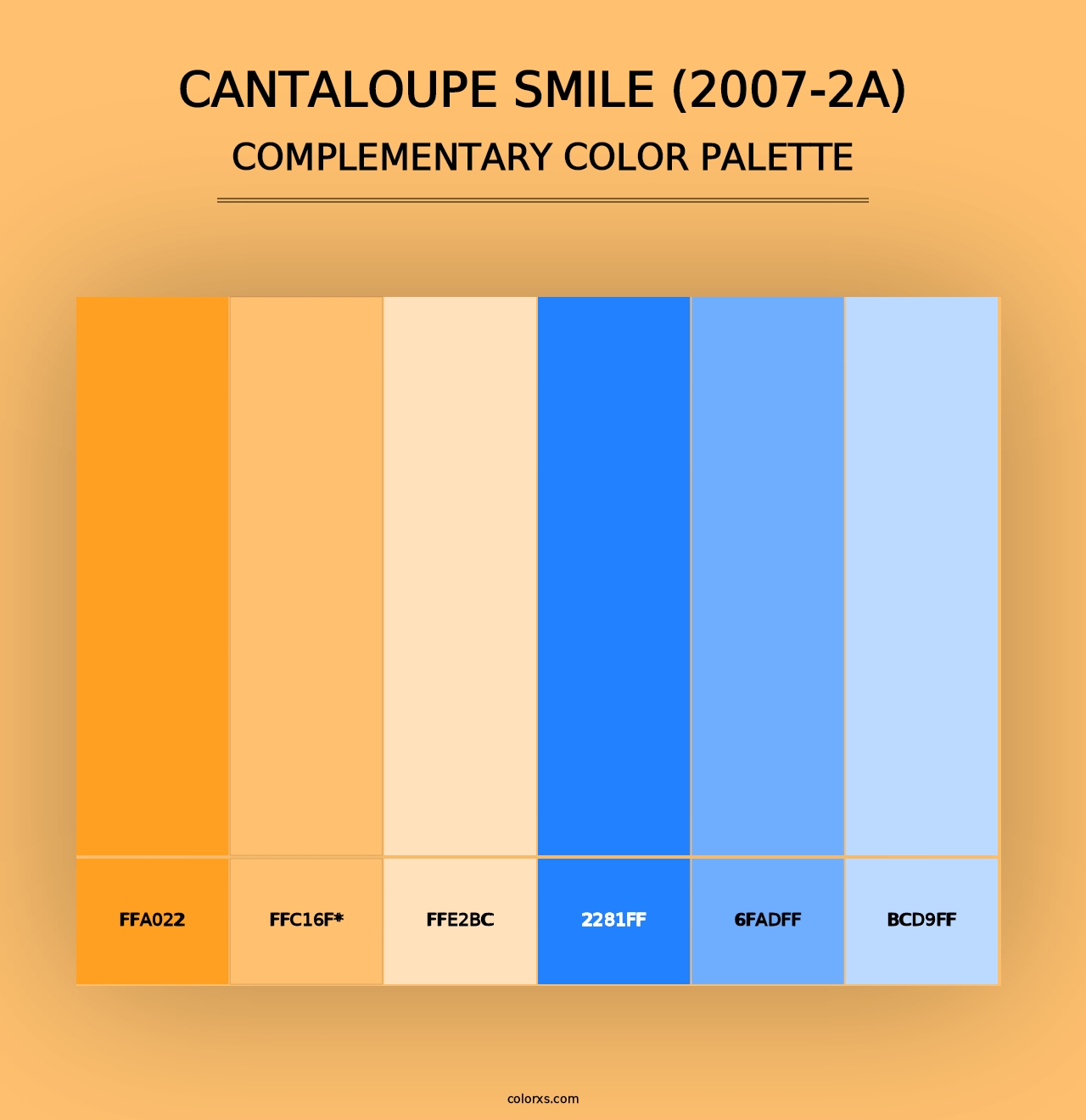 Cantaloupe Smile (2007-2A) - Complementary Color Palette