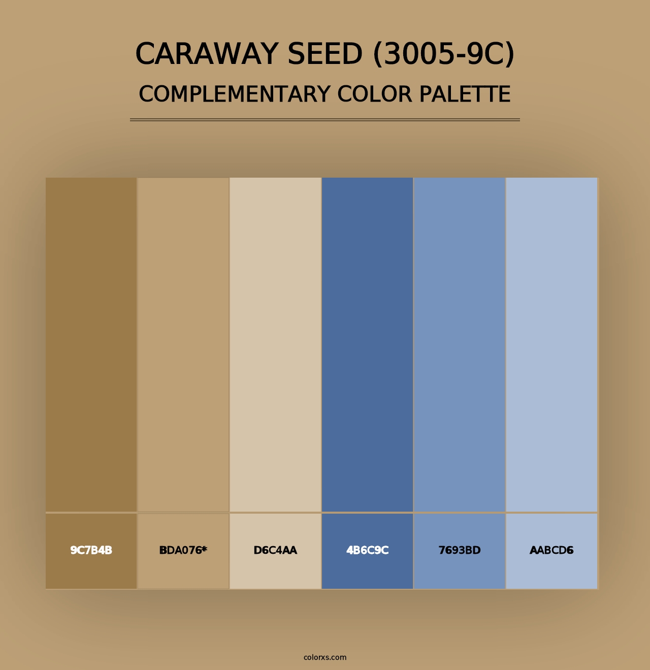 Caraway Seed (3005-9C) - Complementary Color Palette