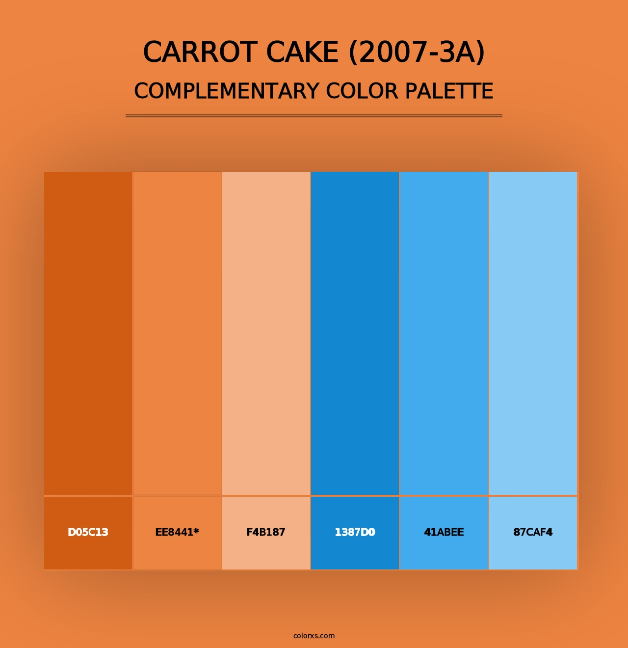 Carrot Cake (2007-3A) - Complementary Color Palette