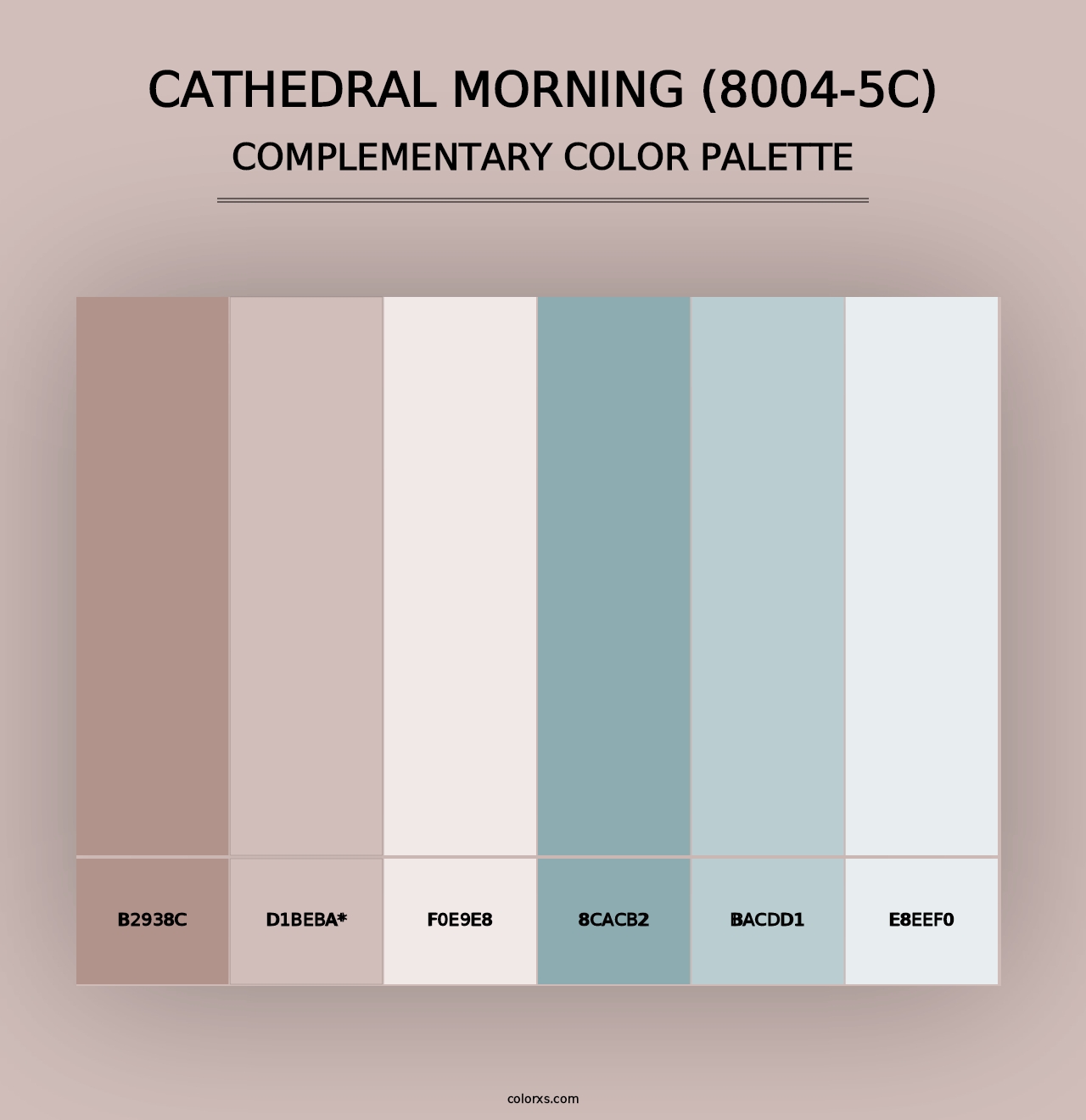 Cathedral Morning (8004-5C) - Complementary Color Palette