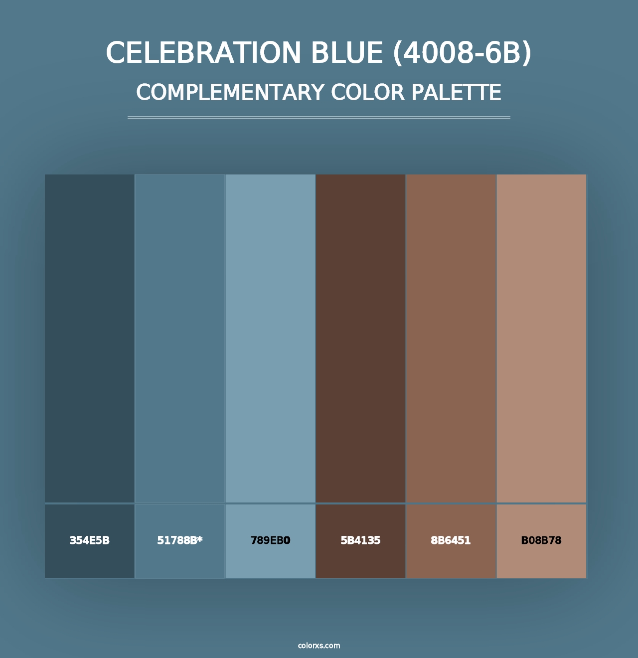 Celebration Blue (4008-6B) - Complementary Color Palette