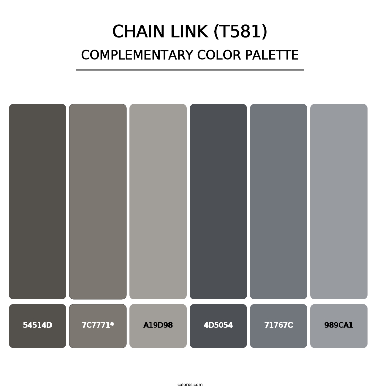 Chain Link (T581) - Complementary Color Palette