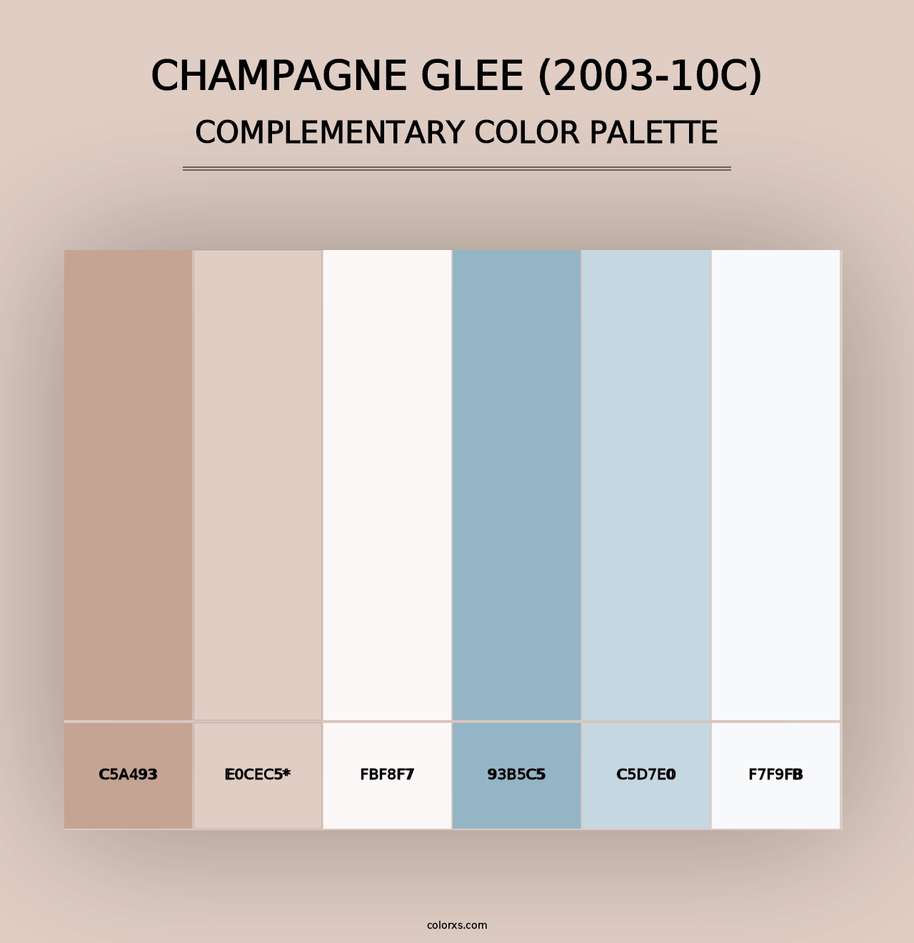 Champagne Glee (2003-10C) - Complementary Color Palette