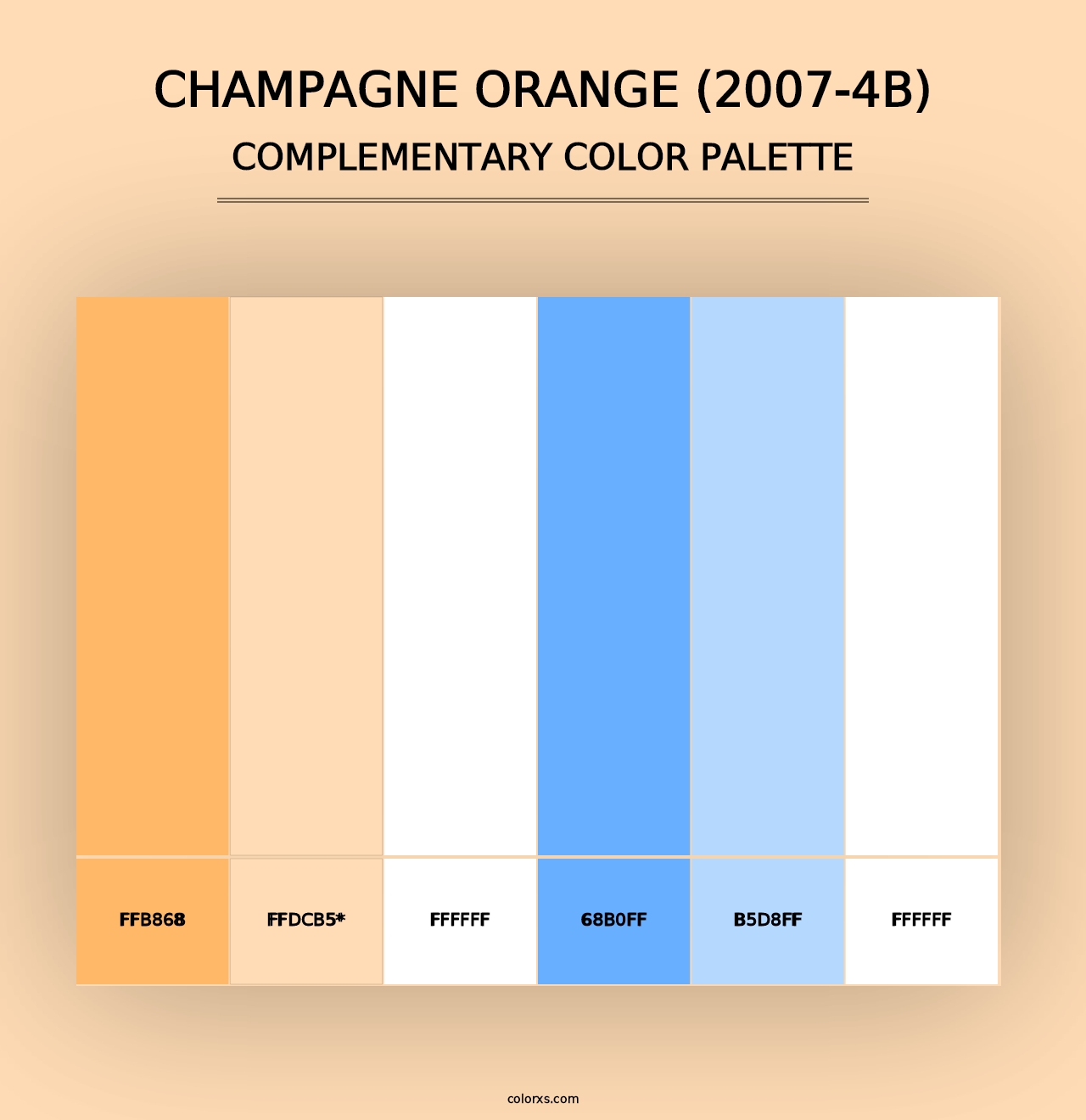 Champagne Orange (2007-4B) - Complementary Color Palette