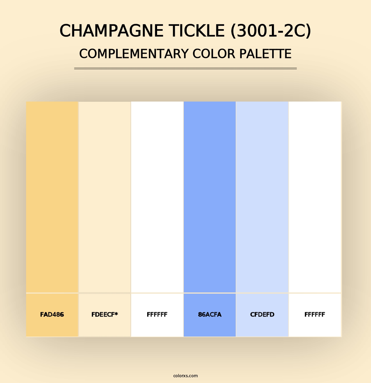 Champagne Tickle (3001-2C) - Complementary Color Palette