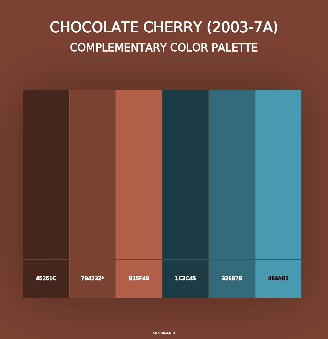 Chocolate Cherry (2003-7A) - Complementary Color Palette