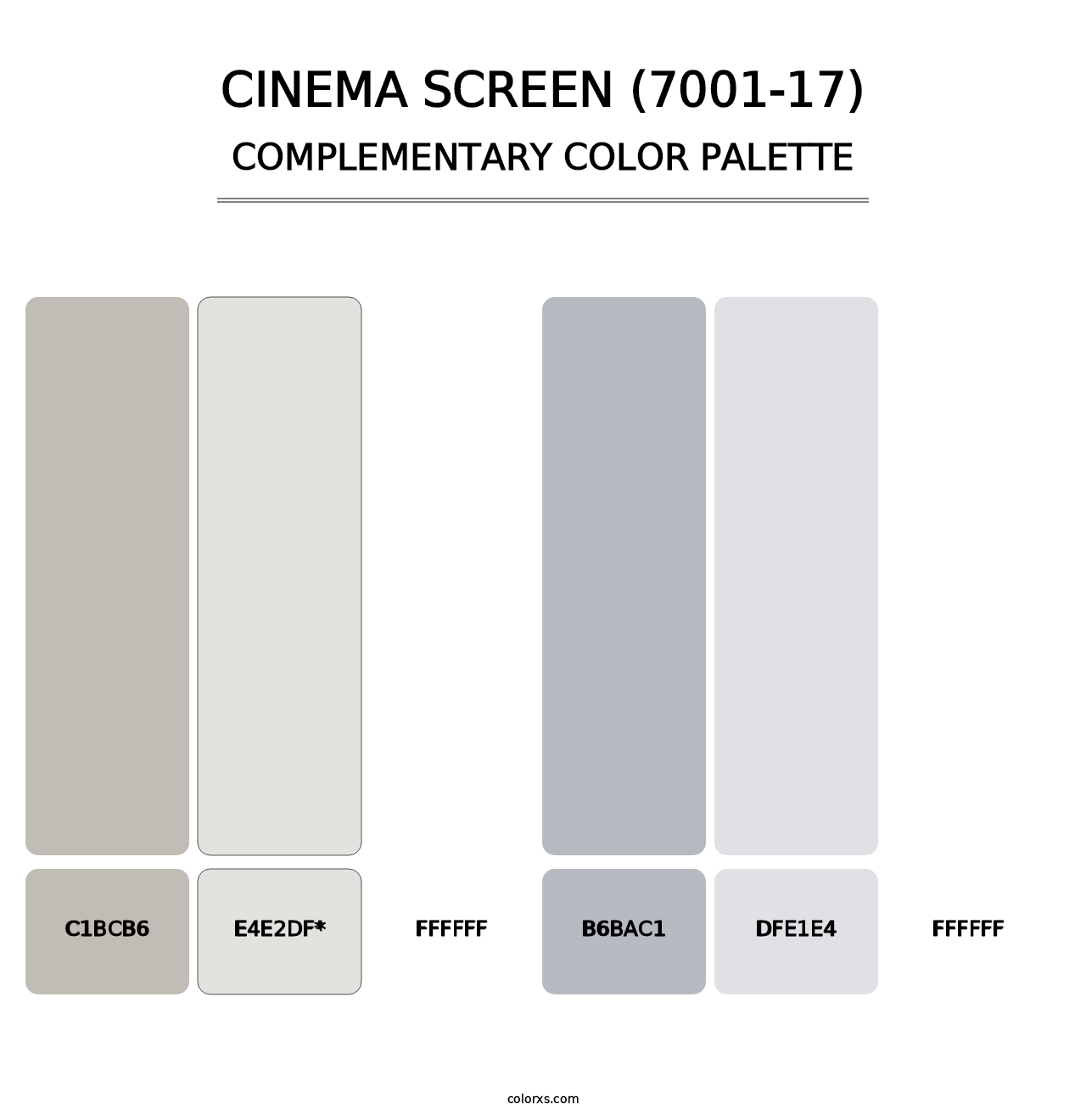 Cinema Screen (7001-17) - Complementary Color Palette