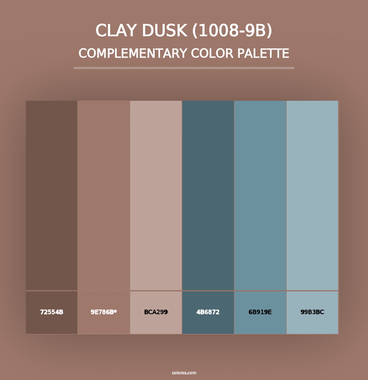 Clay Dusk (1008-9B) - Complementary Color Palette