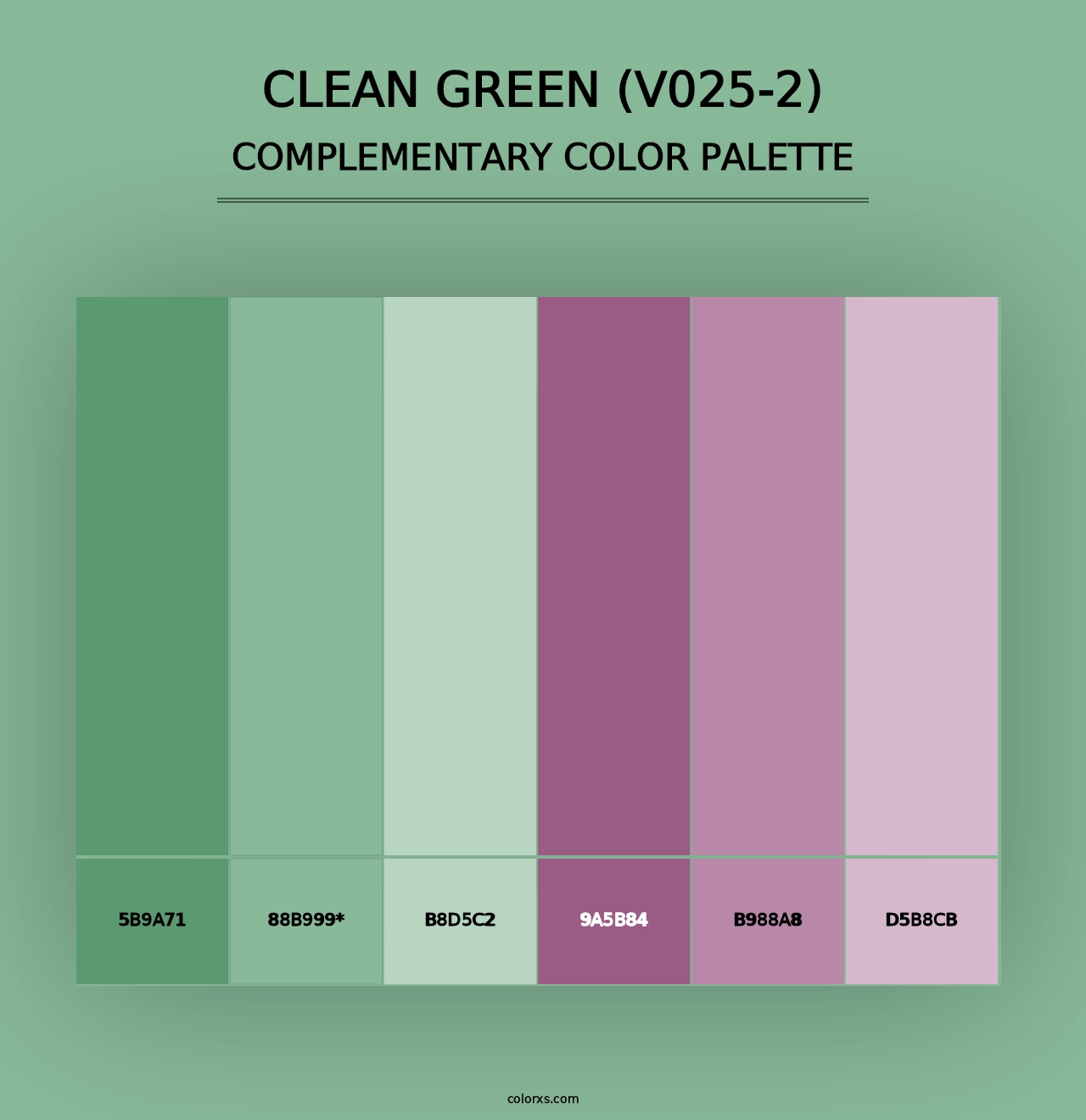 Clean Green (V025-2) - Complementary Color Palette