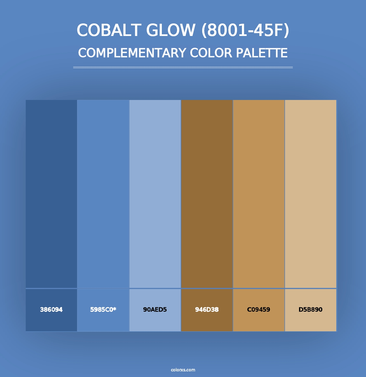 Cobalt Glow (8001-45F) - Complementary Color Palette