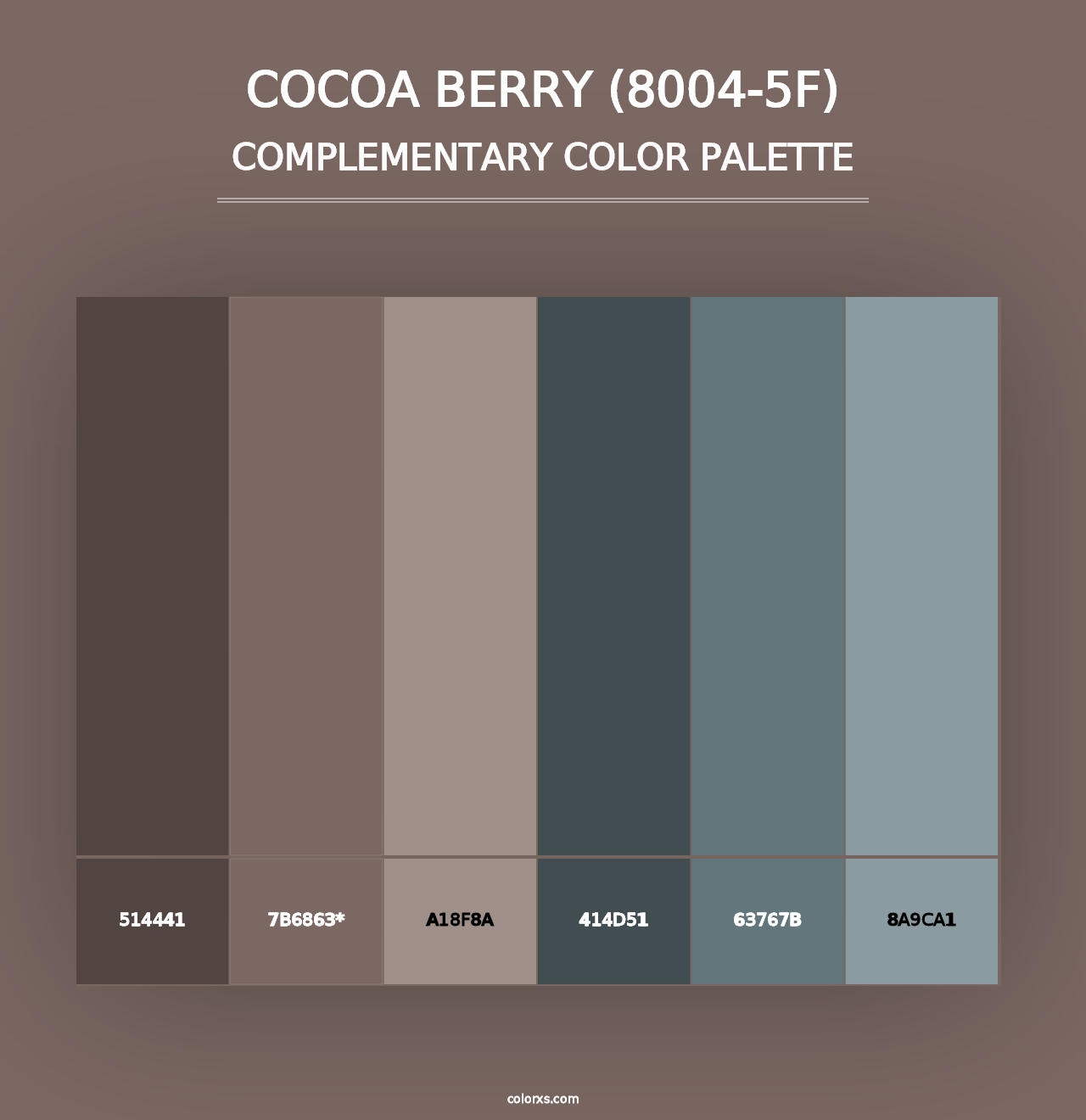 Cocoa Berry (8004-5F) - Complementary Color Palette